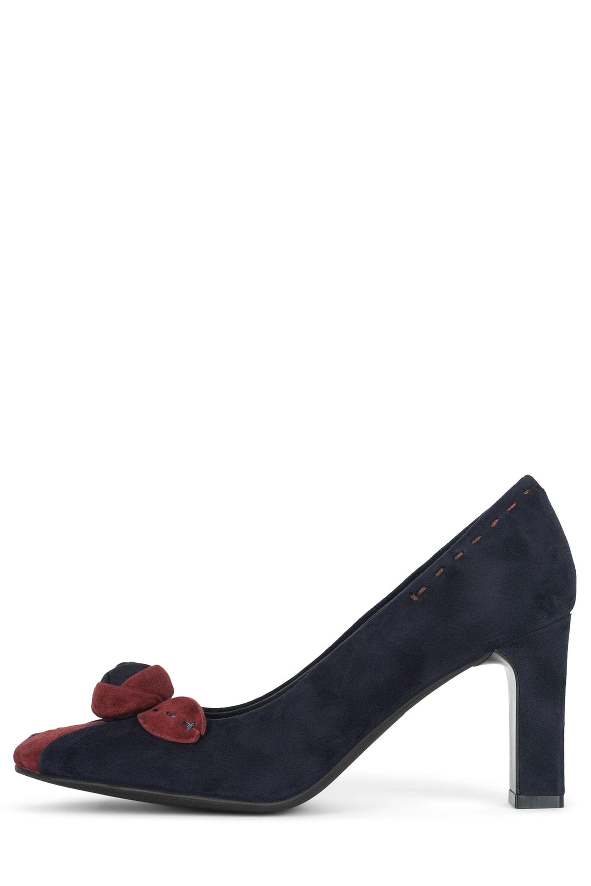 LEISURE Navy Wine Suede 