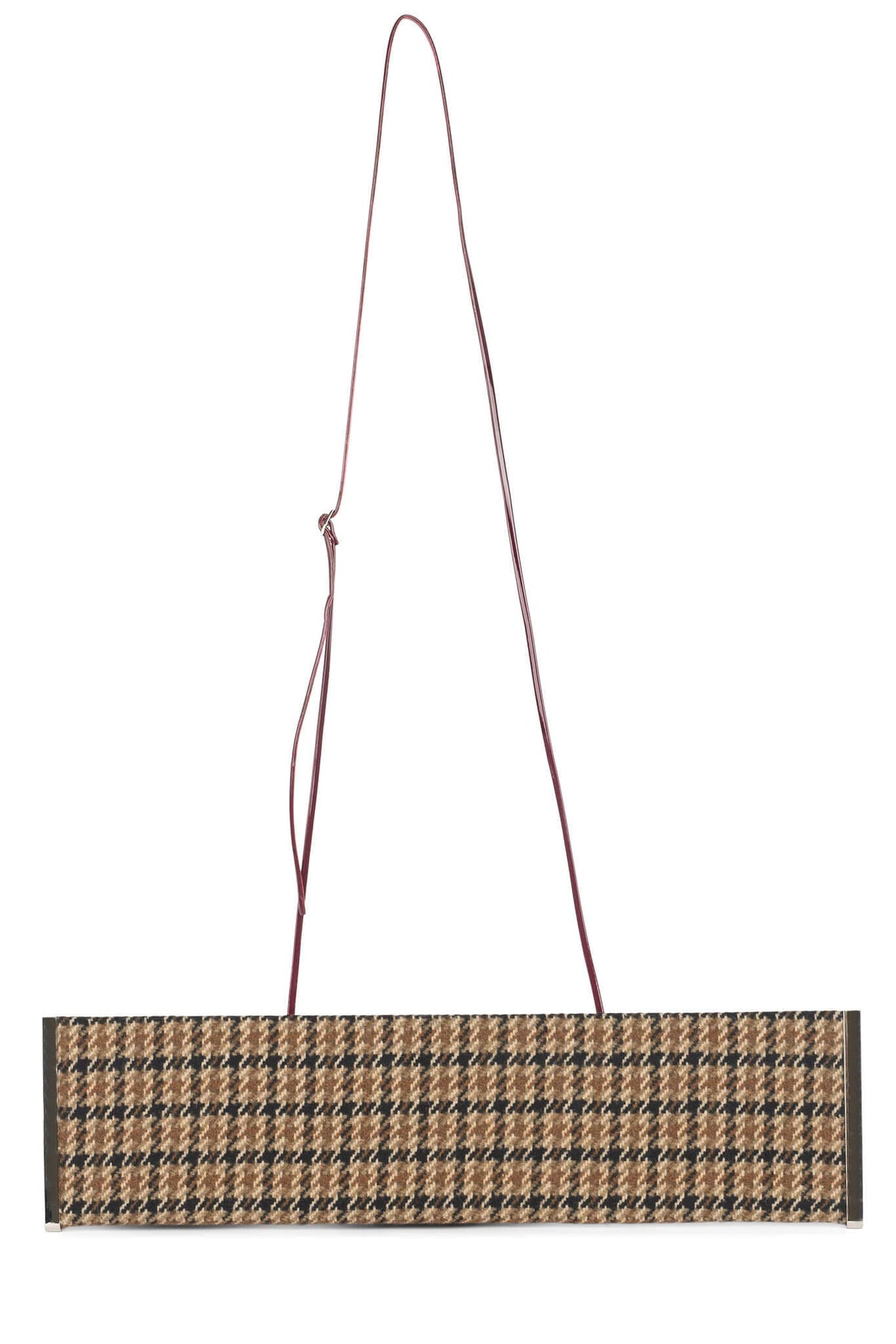 LIME-LIGHT Jeffrey Campbell Oversized Clutch Brown Plaid Combo
