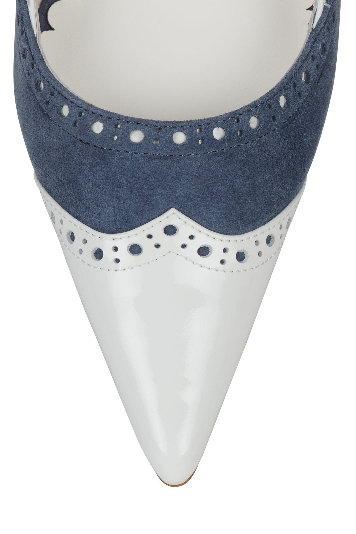 LIZABETH Blue Suede White