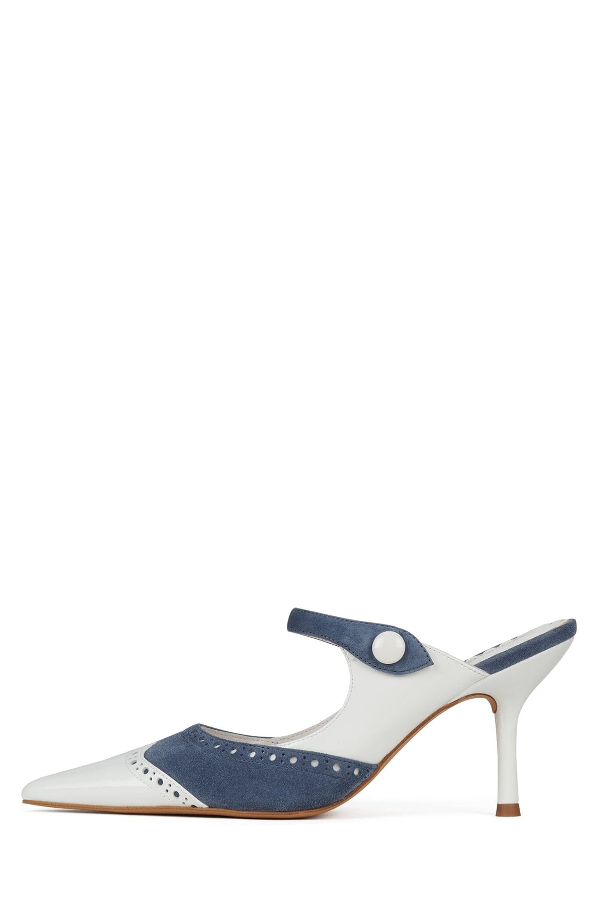 LIZABETH Blue Suede White