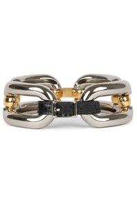 LOCK-IT CHOKER Jeffrey Campbell Chain-Link Choker Gold Silver Combo 