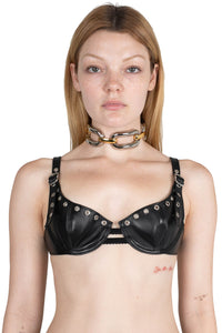 LOCK-IT CHOKER Jeffrey Campbell Chain-Link Choker Gold Silver Combo 
_hover