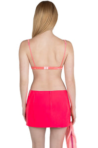 MAISY SKIRT Jeffrey Campbell Mini Skirt Fuchsia Neon Patent