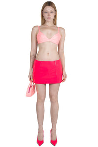 MAISY SKIRT Jeffrey Campbell Mini Skirt Fuchsia Neon Patent