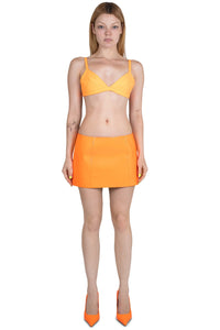 MAISY SKIRT Jeffrey Campbell Mini Skirt Orange Neon Patent