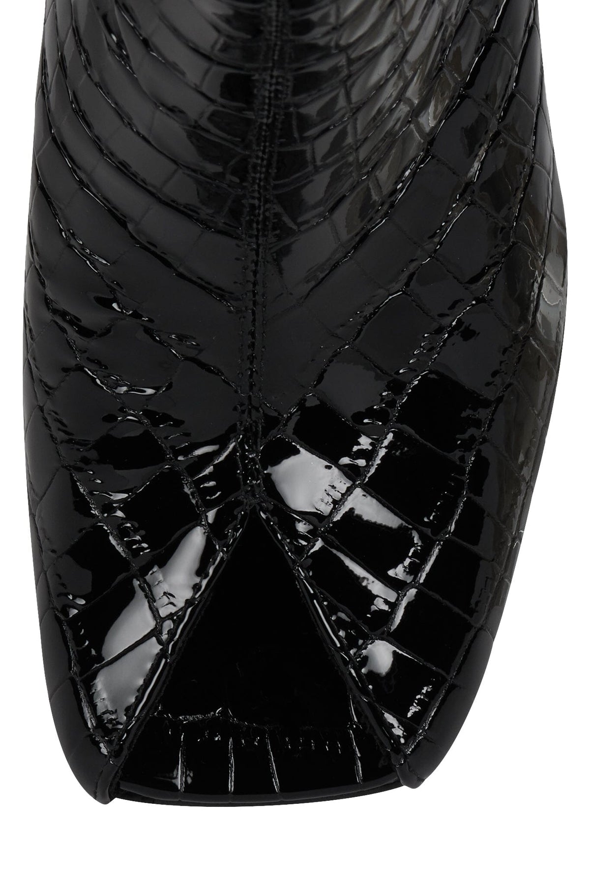MALINA Jeffrey Campbell Wedge Boot Black Patent Croco