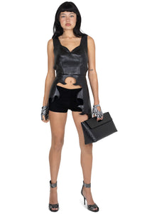 MANIACAL TOP Jeffrey Campbell Harness Top Black