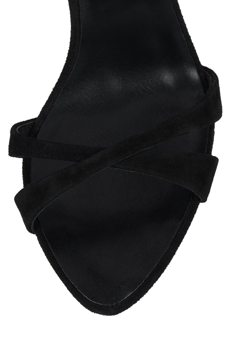 MARIELLE Jeffrey Campbell Heeled Sandal Black Suede