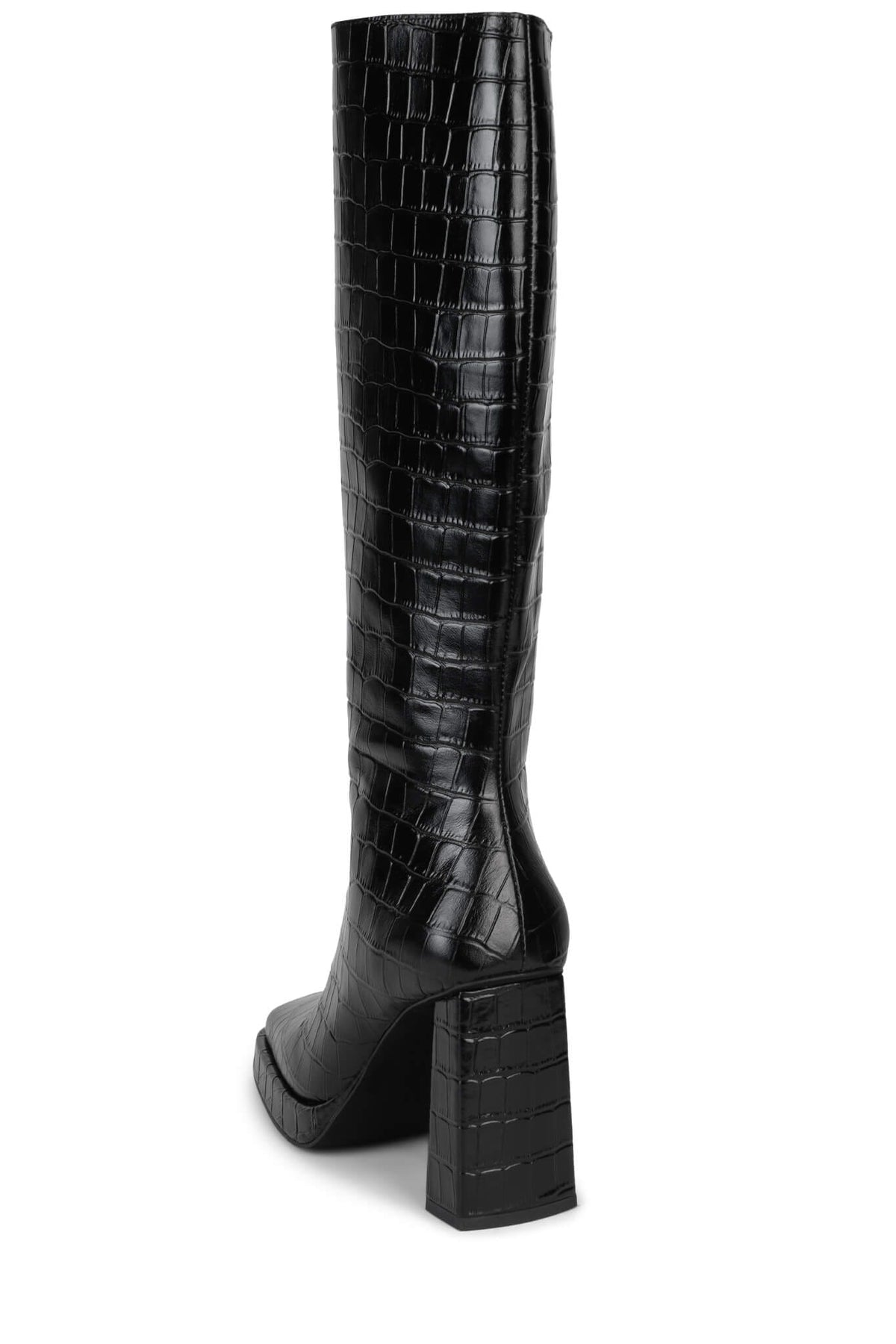MAXIMAL-3 Jeffrey Campbell Knee-High Boot Black Croco