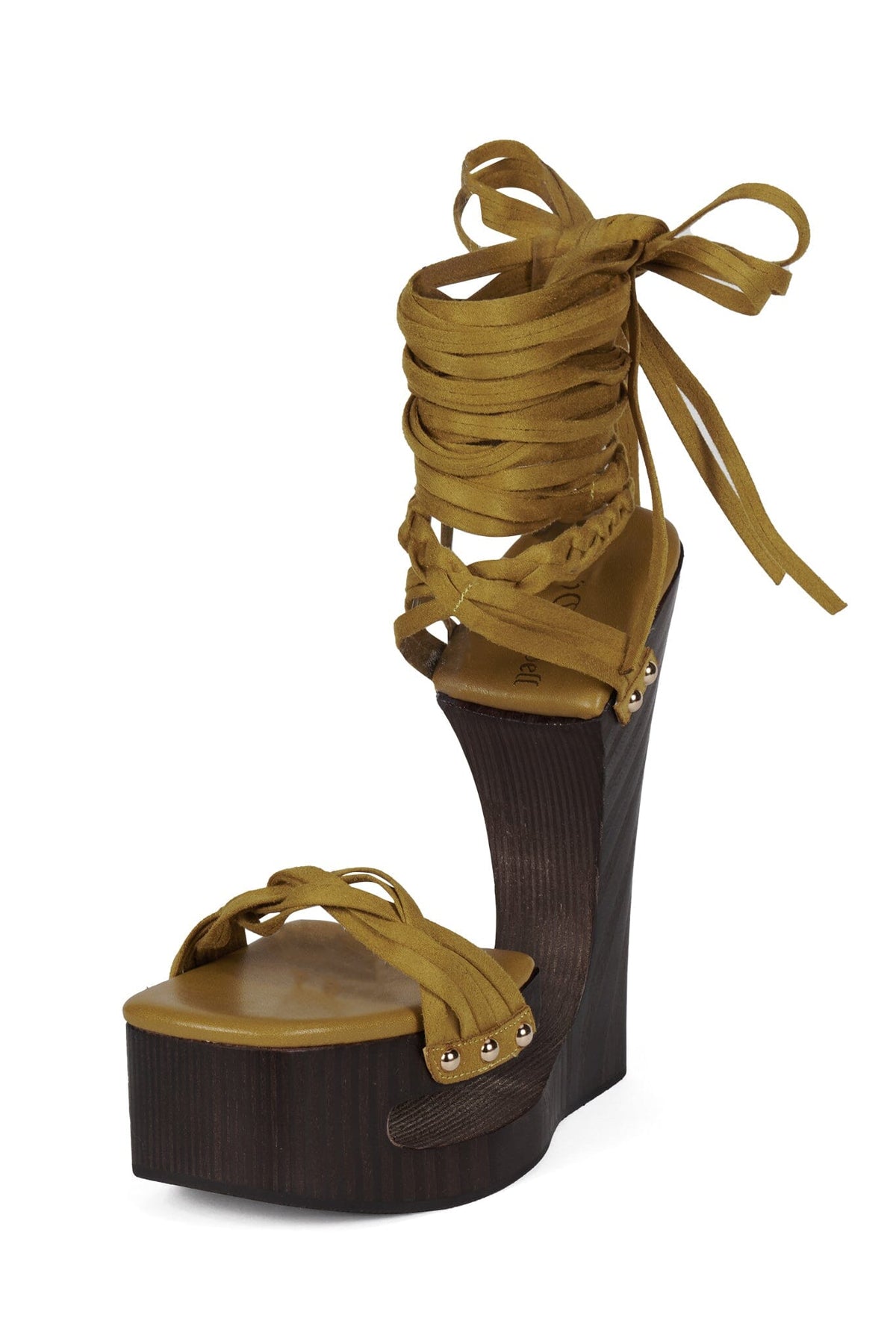 MAZES Jeffrey Campbell Platform Sandal Camel Suede Brown _hover