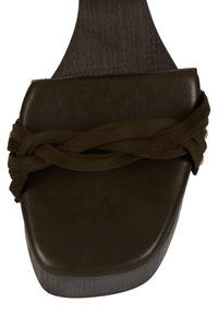 MAZES Jeffrey Campbell Platform Sandal Brown Suede Brown