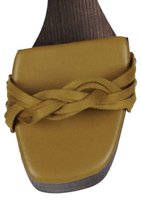 MAZES Jeffrey Campbell Platform Sandal Camel Suede Brown