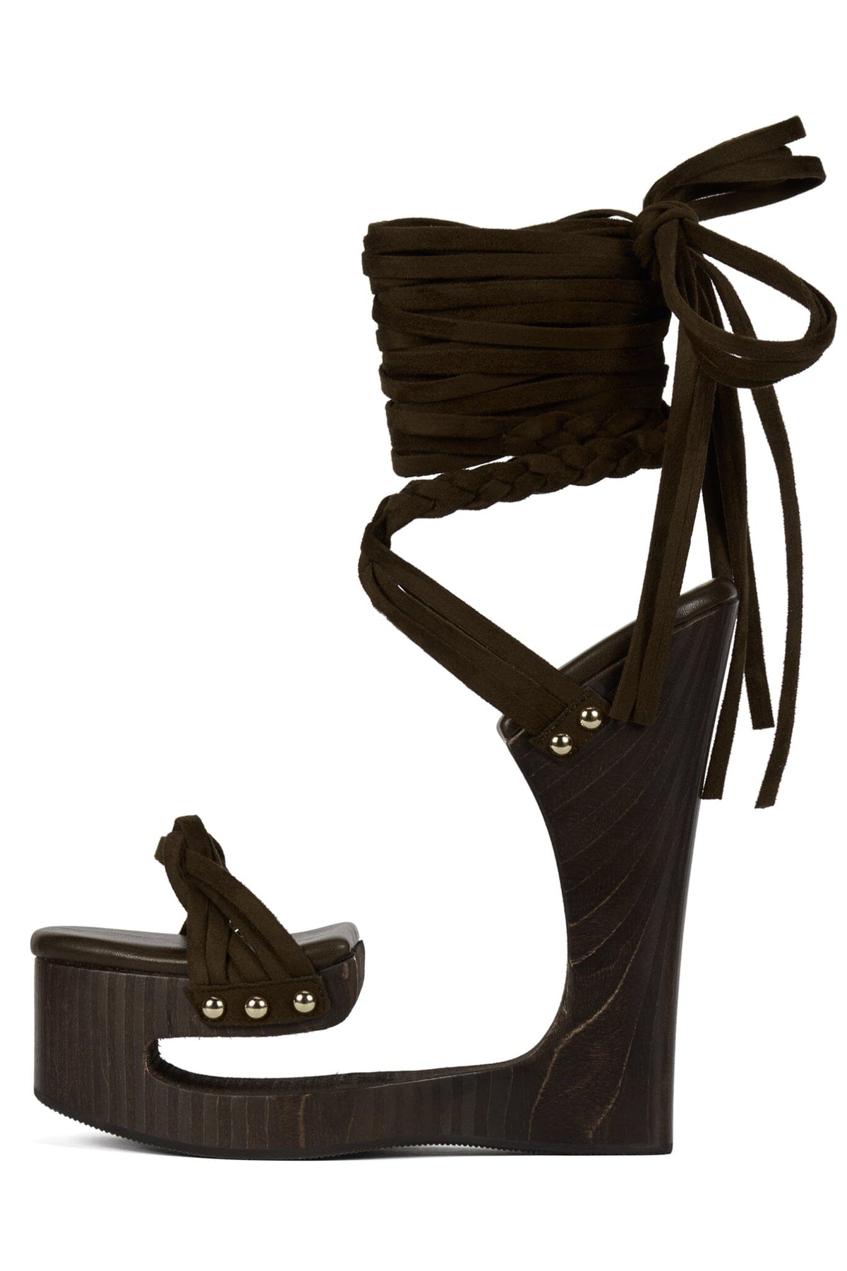 MAZES Jeffrey Campbell Platform Sandal Brown Suede Brown
