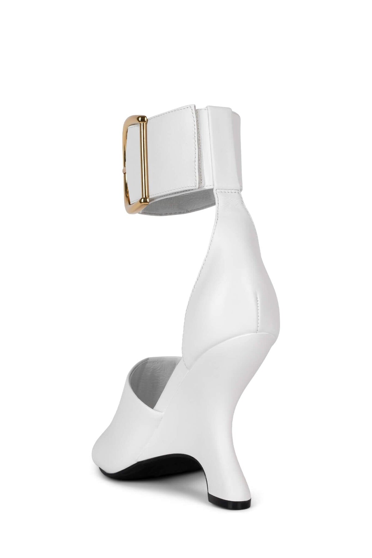 METAMORPH Jeffrey Campbell Wedge Sandals with Ankle Strap White