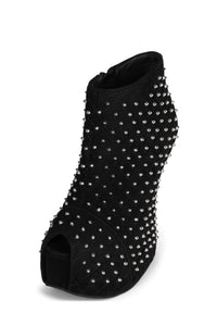MIDNITE-Q Jeffrey Campbell Wedge Platforms Black Suede Silver _hover