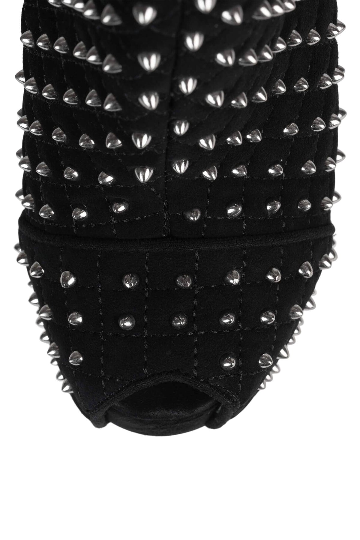 MIDNITE-Q Jeffrey Campbell Wedge Platforms Black Suede Silver