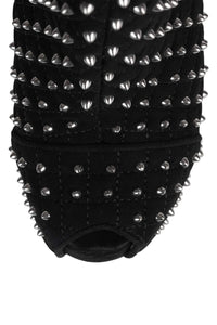 MIDNITE-Q Jeffrey Campbell Wedge Platforms Black Suede Silver