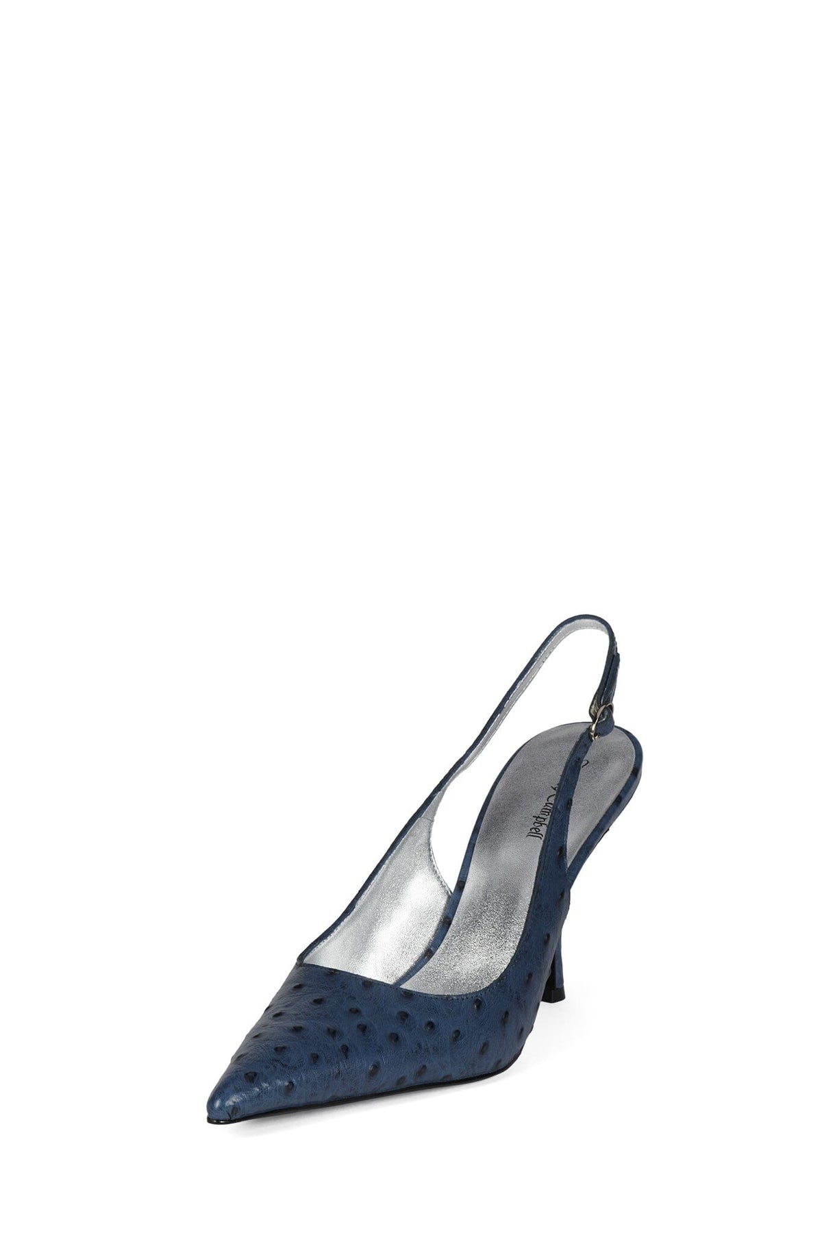 MILLY Slingback Heel Blue Ostrich _hover