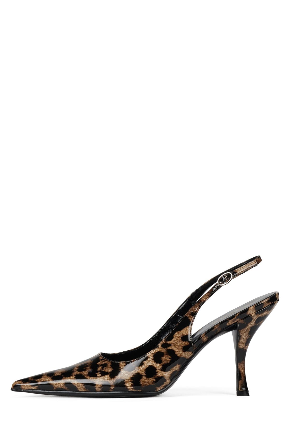 MILLY Slingback Heel Tan Leopard Patent