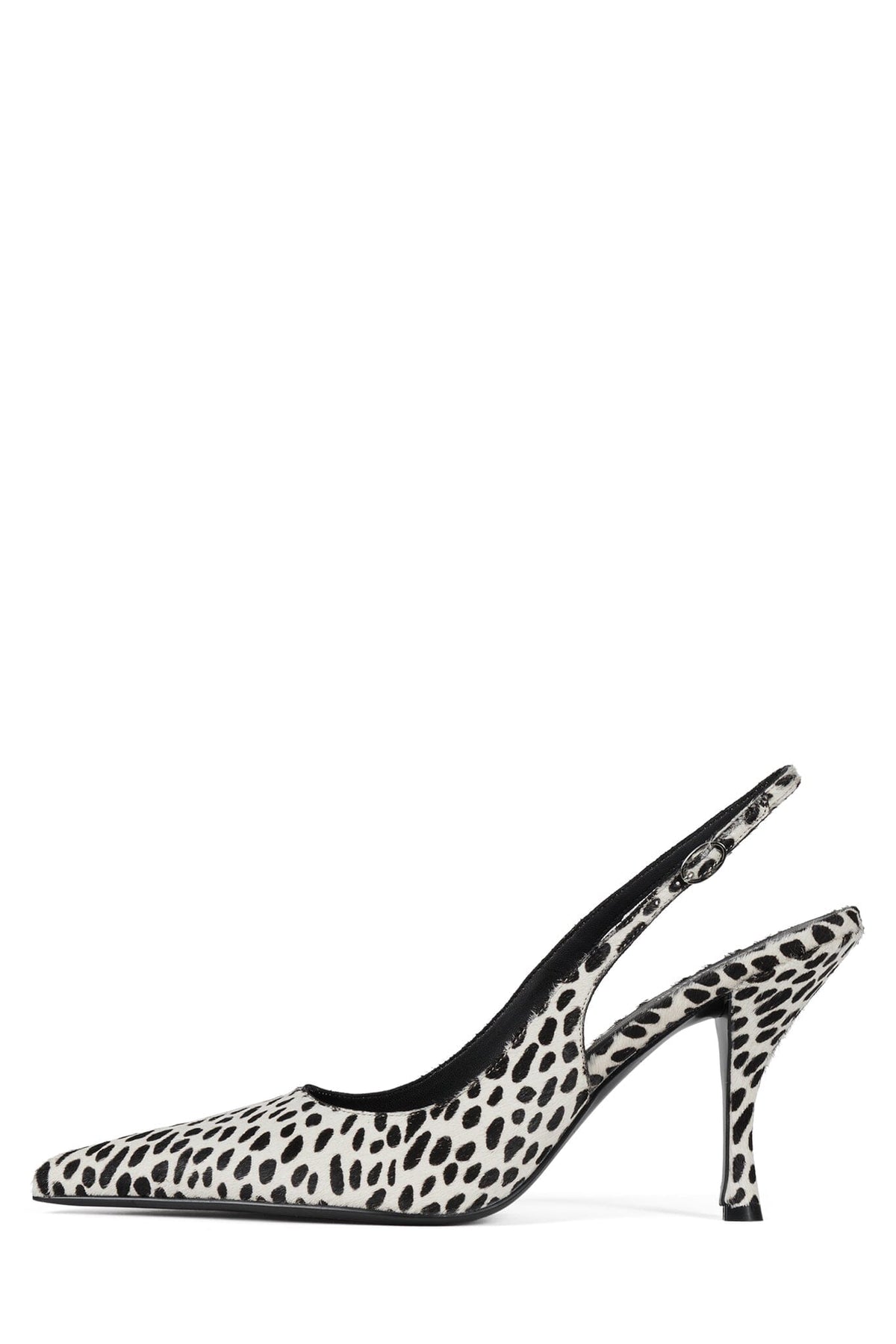 MILLY-F Slingback Heel White Black Dot