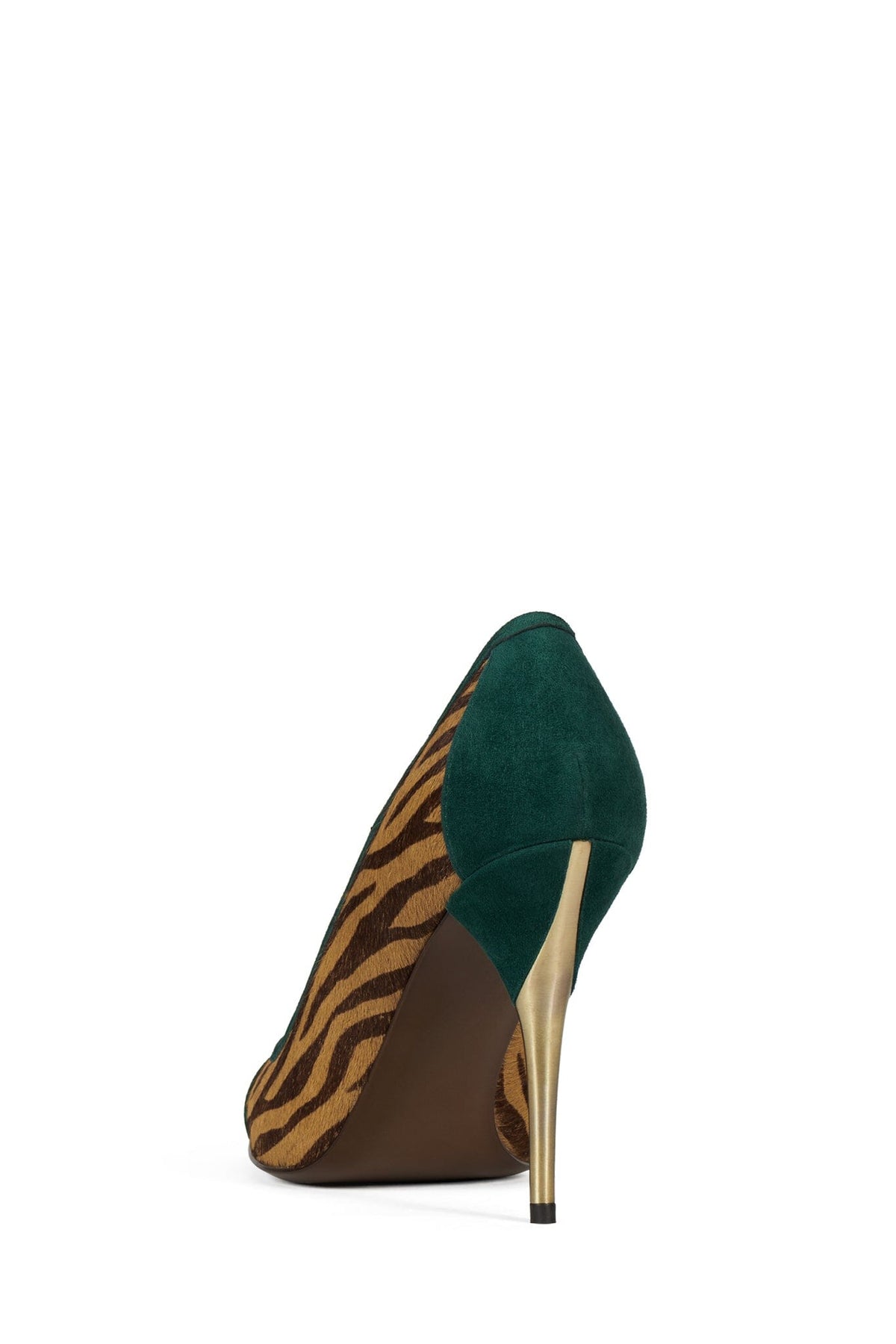 MIRRORS-F Pump Beige Zebra Turquoise