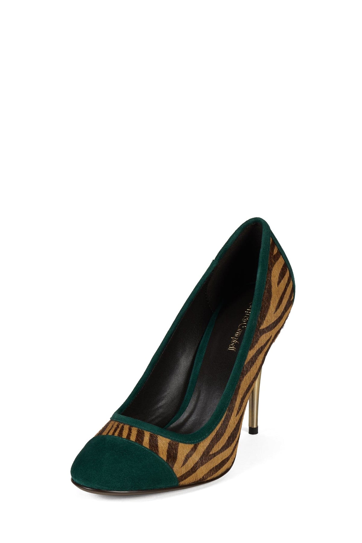 MIRRORS-F Pump Beige Zebra Turquoise _hover