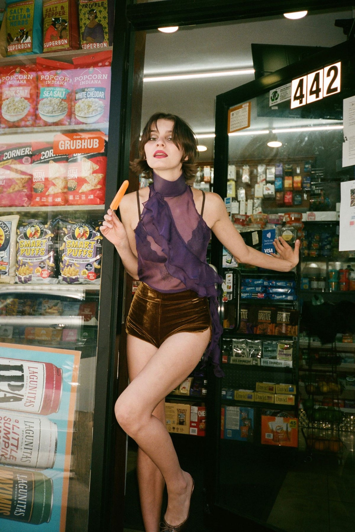 MISS-X Jeffrey Campbell Top Purple Combo _hover