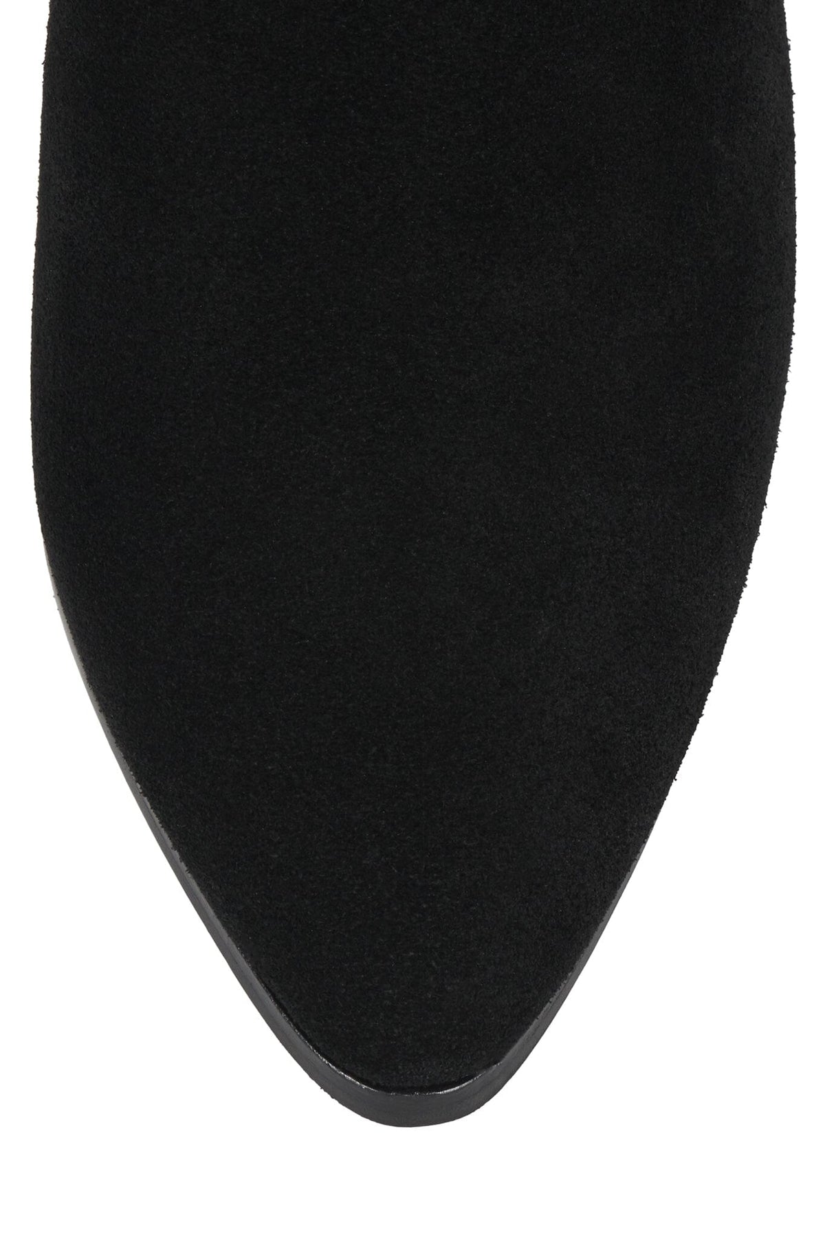 MONMOUTH Heeled Knee-High Boot Black Suede