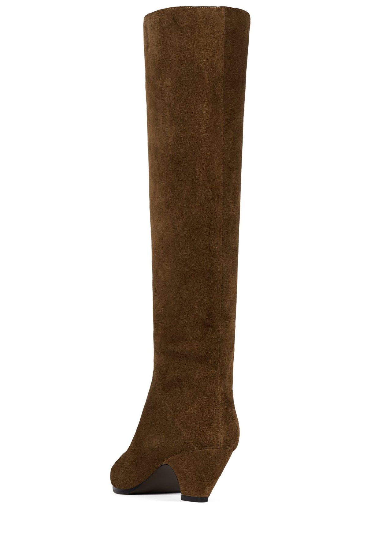 MONMOUTH Heeled Knee-High Boot Brown Suede