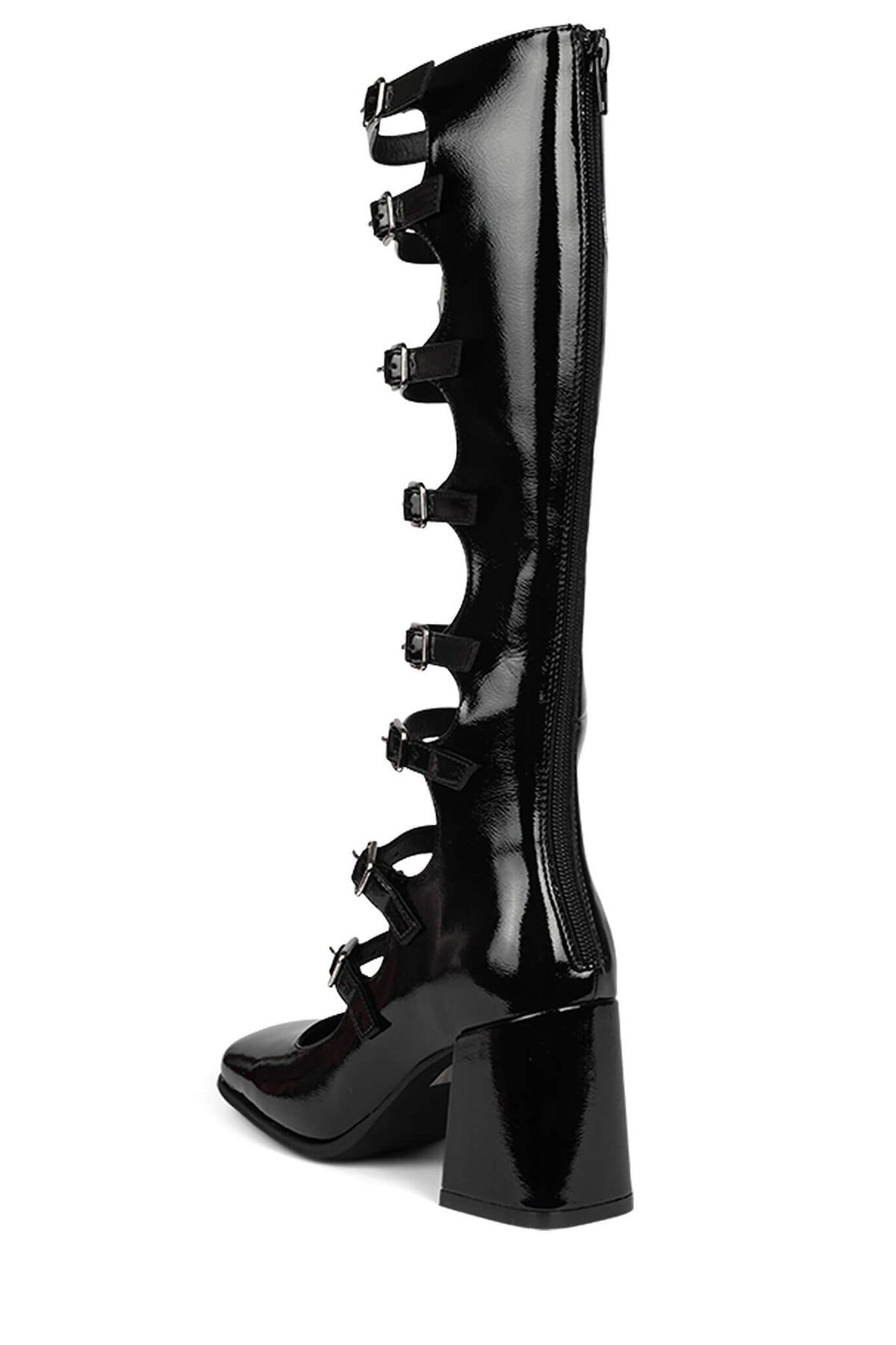 MONSIEUR Mary-Jane ST Black Crinkle Patent