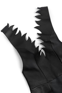 MOTHRA DRESS Jeffrey Campbell Leather Dress Black