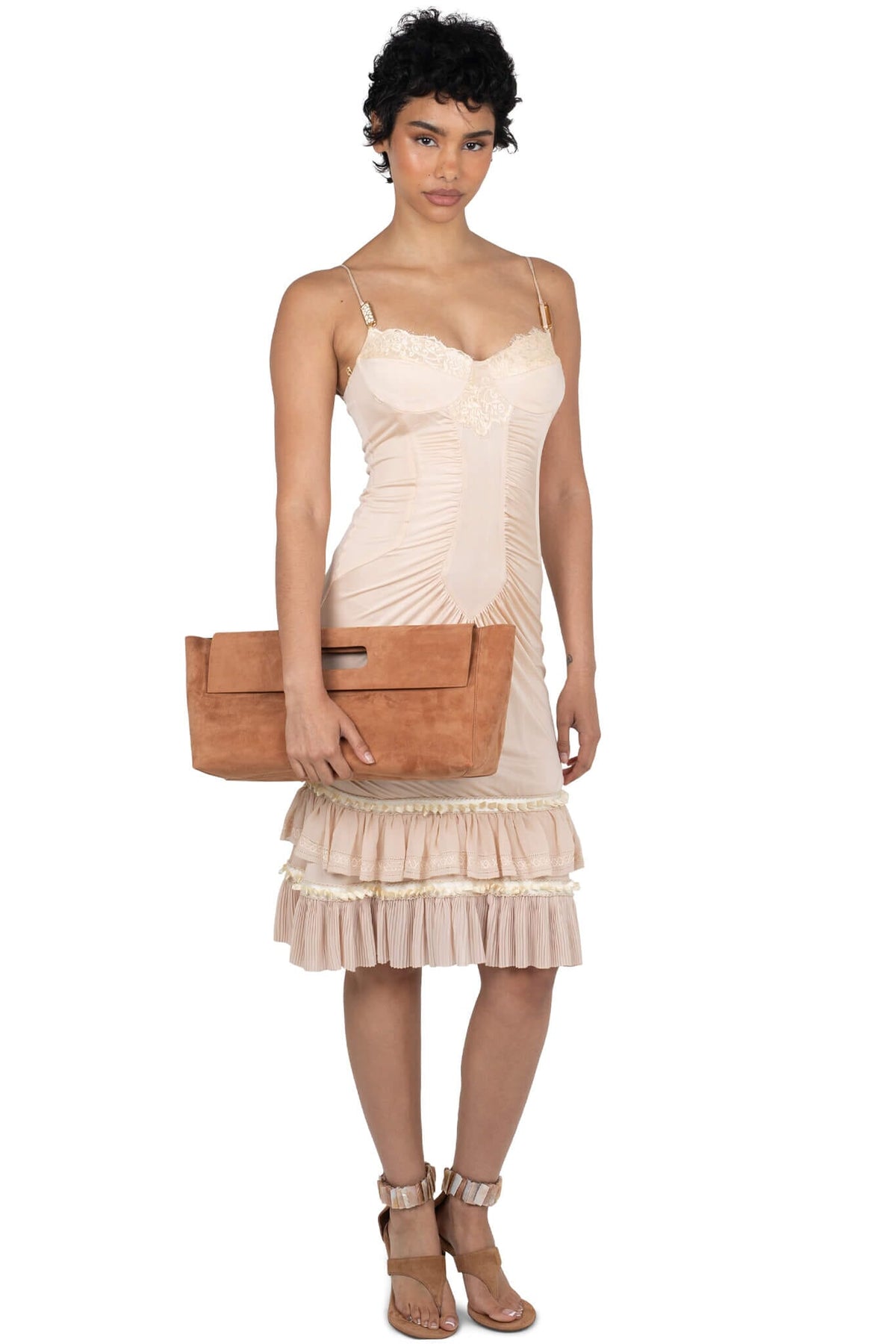 NATICA-SH Jeffrey Campbell Thong Sandal Tan Suede Combo