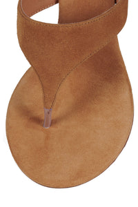 NATICA-SH Jeffrey Campbell Thong Sandal Tan Suede Combo