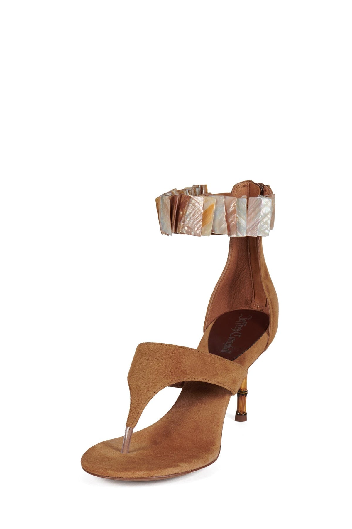 NATICA-SH Jeffrey Campbell Thong Sandal Tan Suede Combo