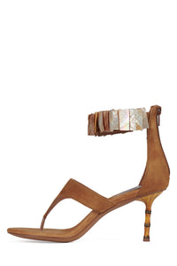 NATICA-SH Jeffrey Campbell Thong Sandal Tan Suede Combo