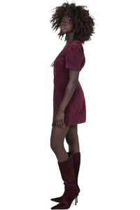 NEW-MOON DRESS Jeffrey Campbell Suede Dress Wine Suede
