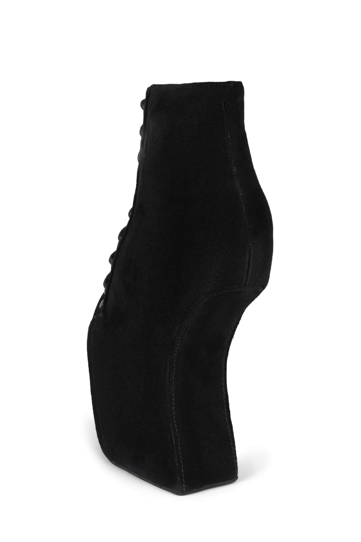 NIGHTLITA Jeffrey Campbell Wedge Platform Boot Black Suede