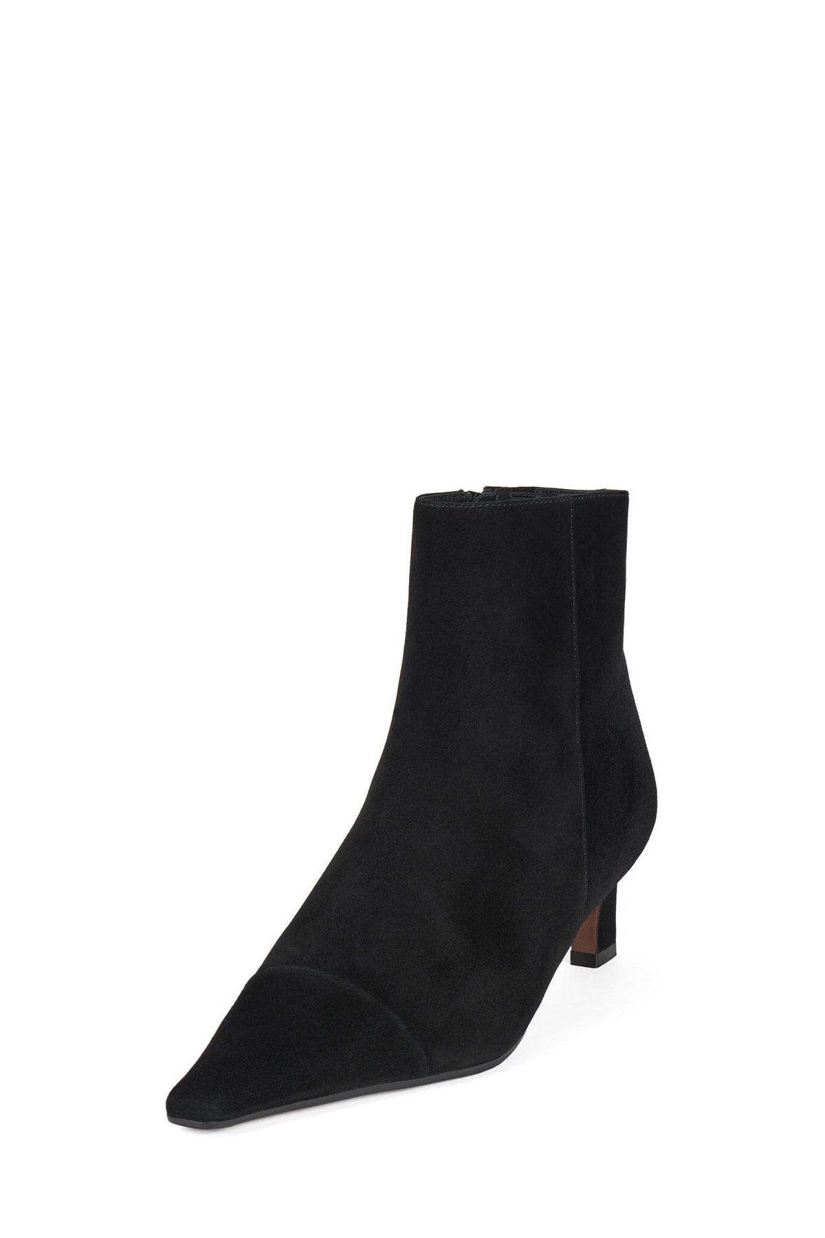 NO-TIME Heeled Ankle Boot Black Suede _hover