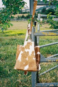 NOMAD-F Jeffrey Campbell Bucket Bag Brown White Long Hair _hover