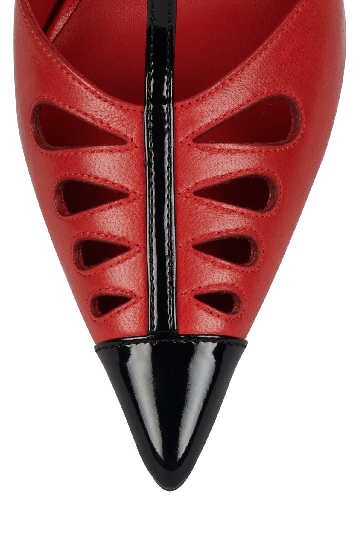 NOUVELLE Jeffrey Campbell Stiletto Heels Red Black Patent