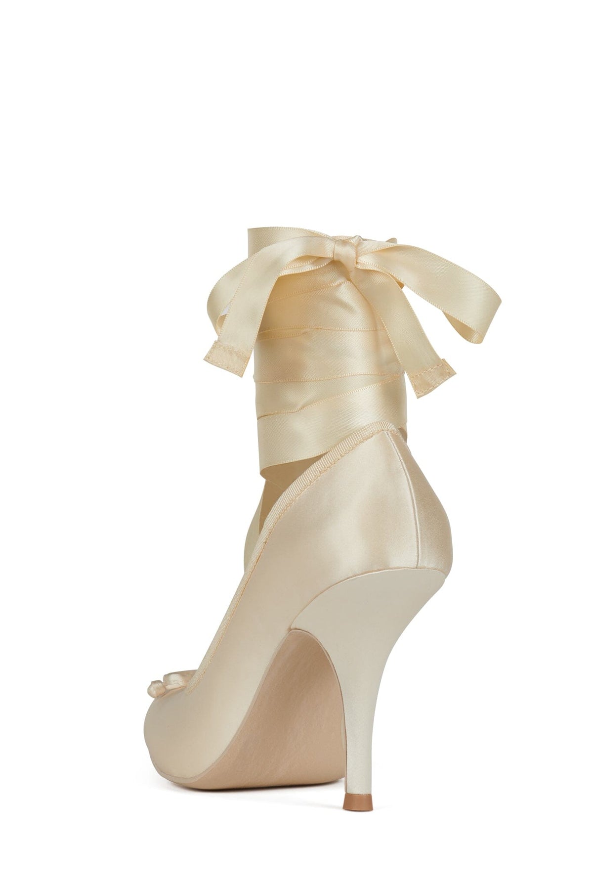 NYMPHA Jeffrey Campbell Stiletto Heel Light Yellow Satin