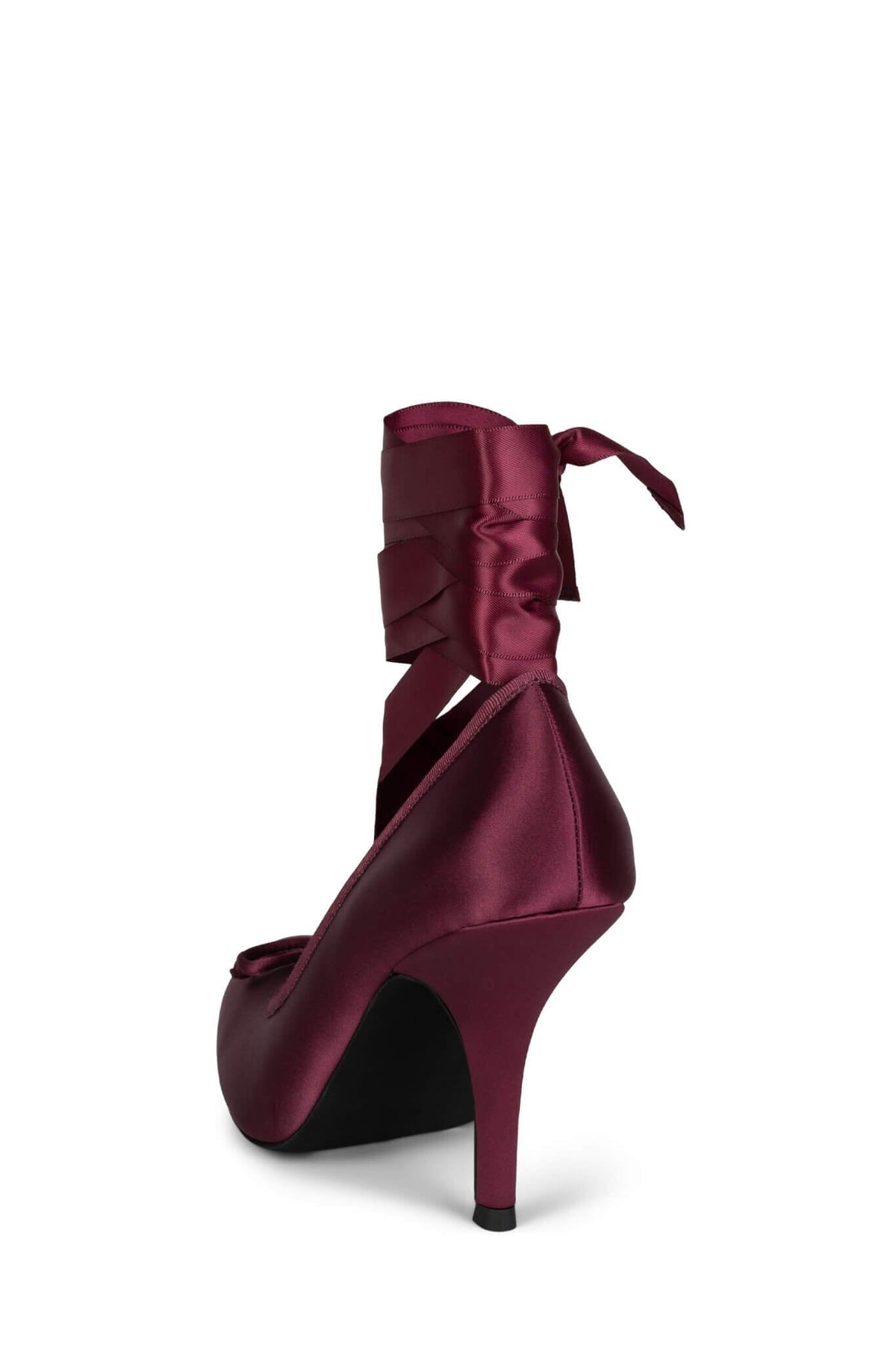 NYMPHA Jeffrey Campbell Stiletto Heel Wine Satin