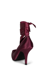 NYMPHA Jeffrey Campbell Stiletto Heel Wine Satin