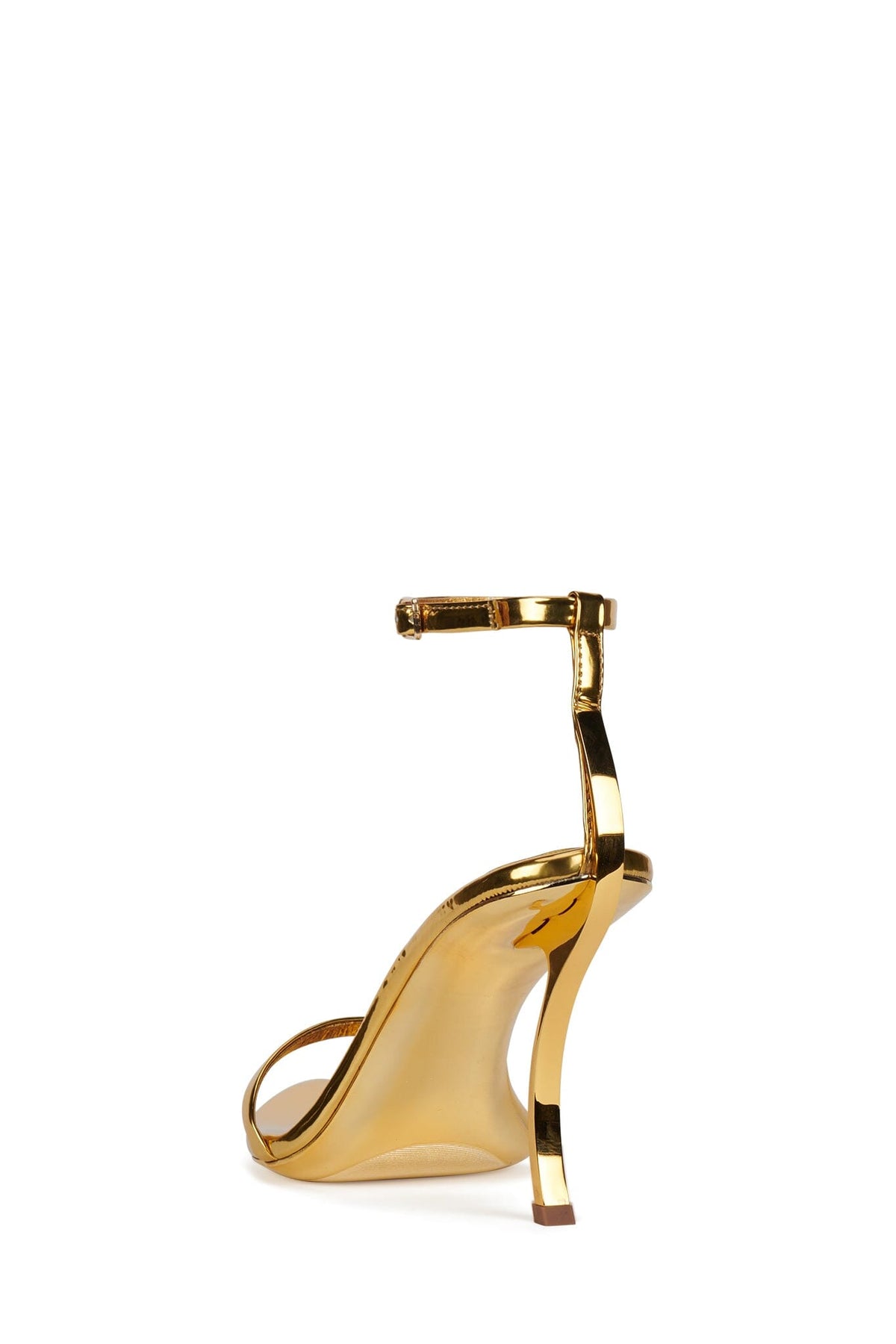 OBSESSION Jeffrey Campbell Minimal Sandal Gold Patent Gold