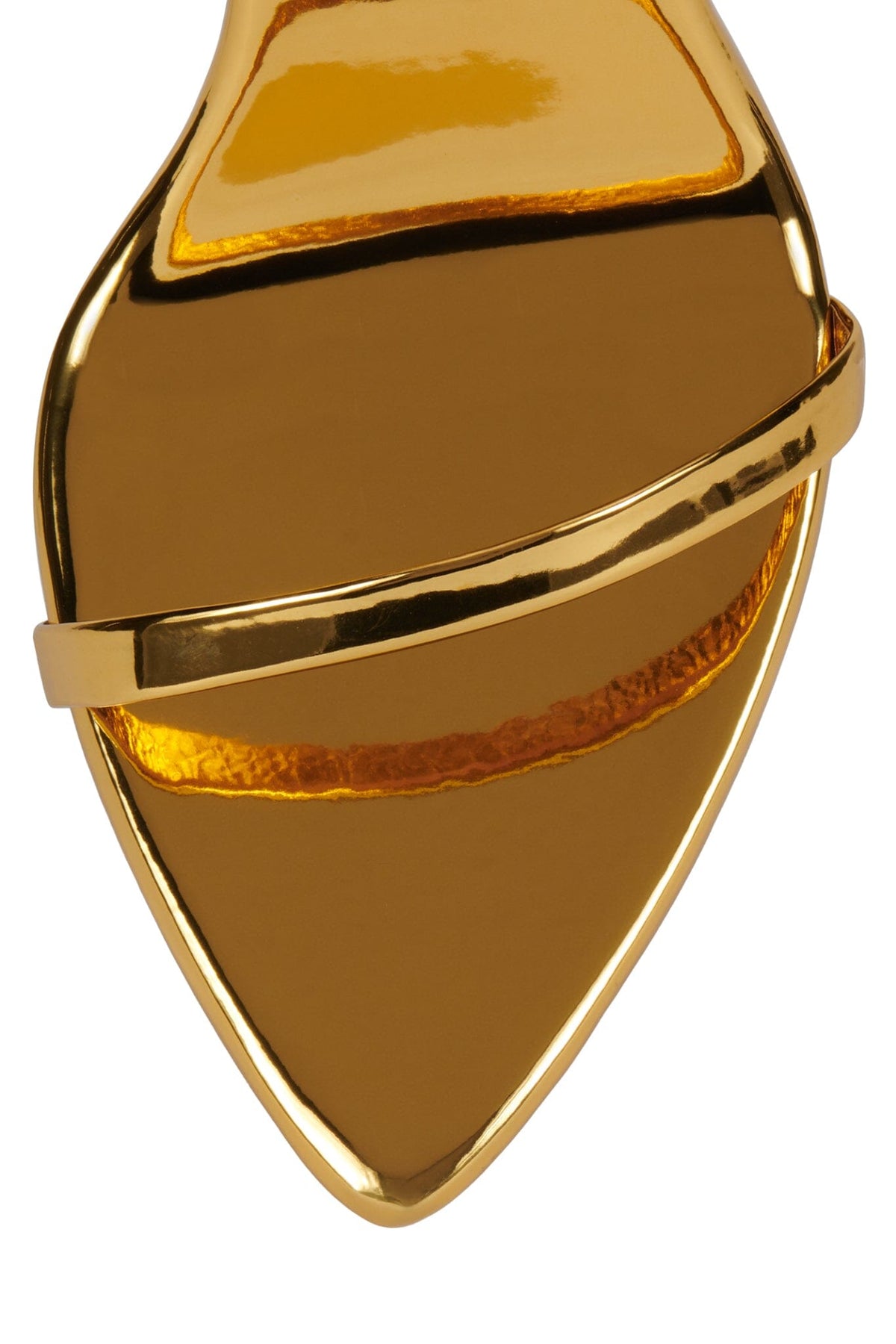 OBSESSION Jeffrey Campbell Minimal Sandal Gold Patent Gold