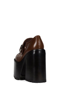 OFFSET Jeffrey Campbell Heeled Loafer Tan Oiled