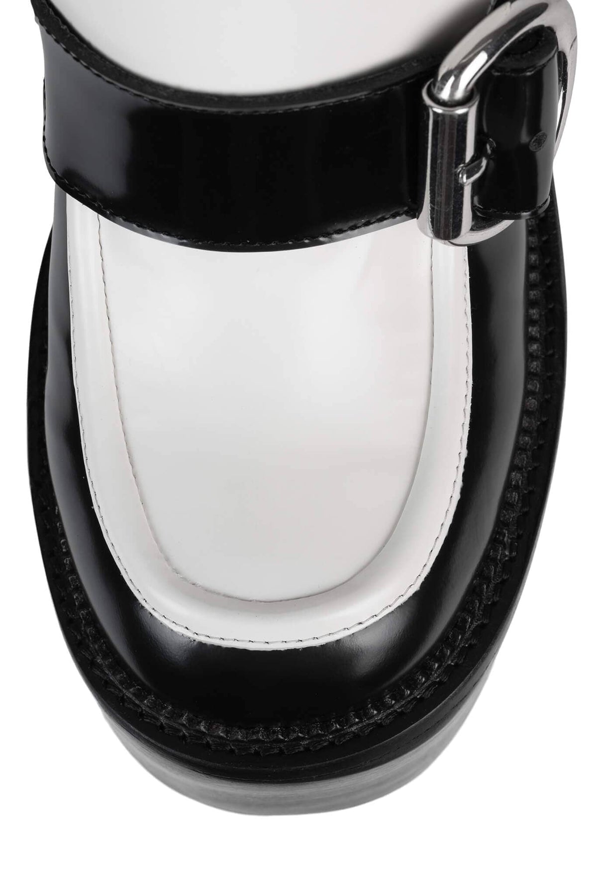 OFFSET Jeffrey Campbell Heeled Loafer Black Box White Box