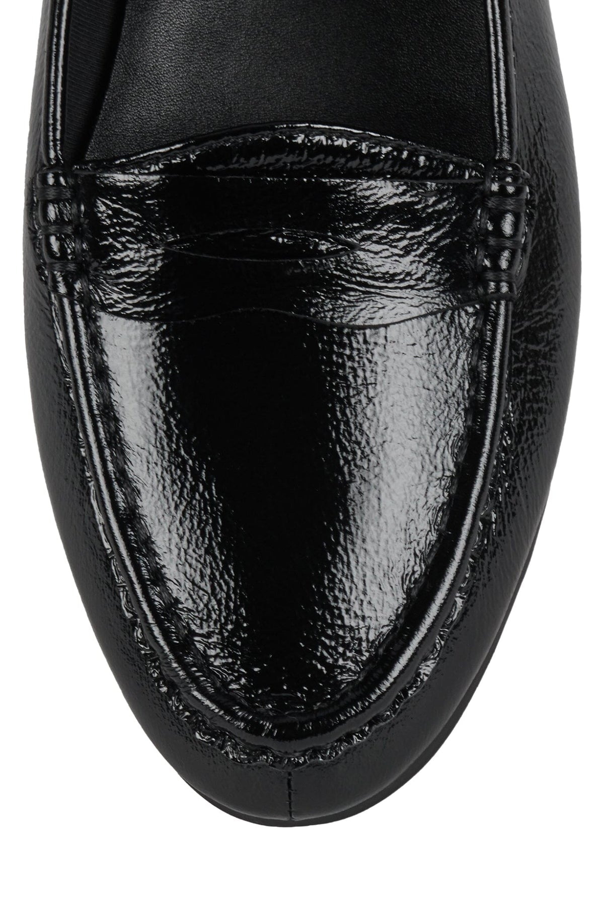 OLD-SOUL Jeffrey Campbell Loafer Black Crinkle Patent