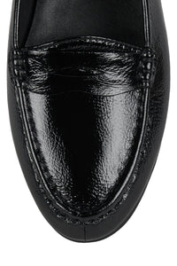 OLD-SOUL Jeffrey Campbell Loafer Black Crinkle Patent