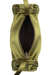 ON-SUNSET Shoulder Bag Olive Satin Gold